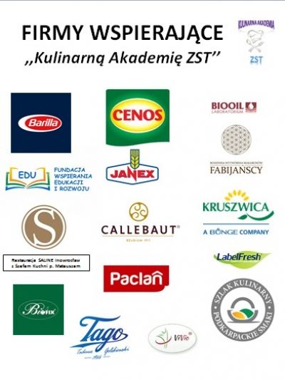 Firmy wspierające Kulinarną Akademię ZST